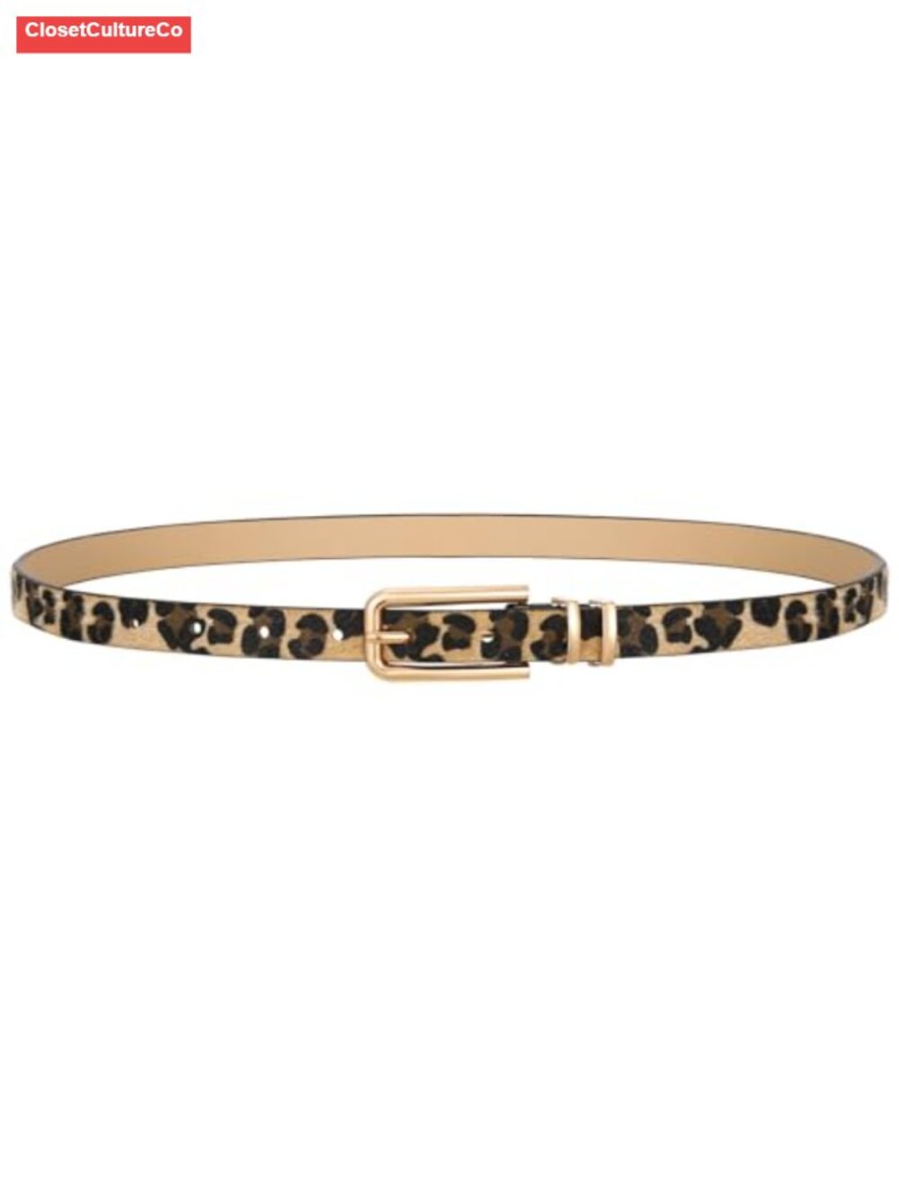 Faux Leather Skinny Belt for Women Thin Waist Belt Adjustable Metal Buckle